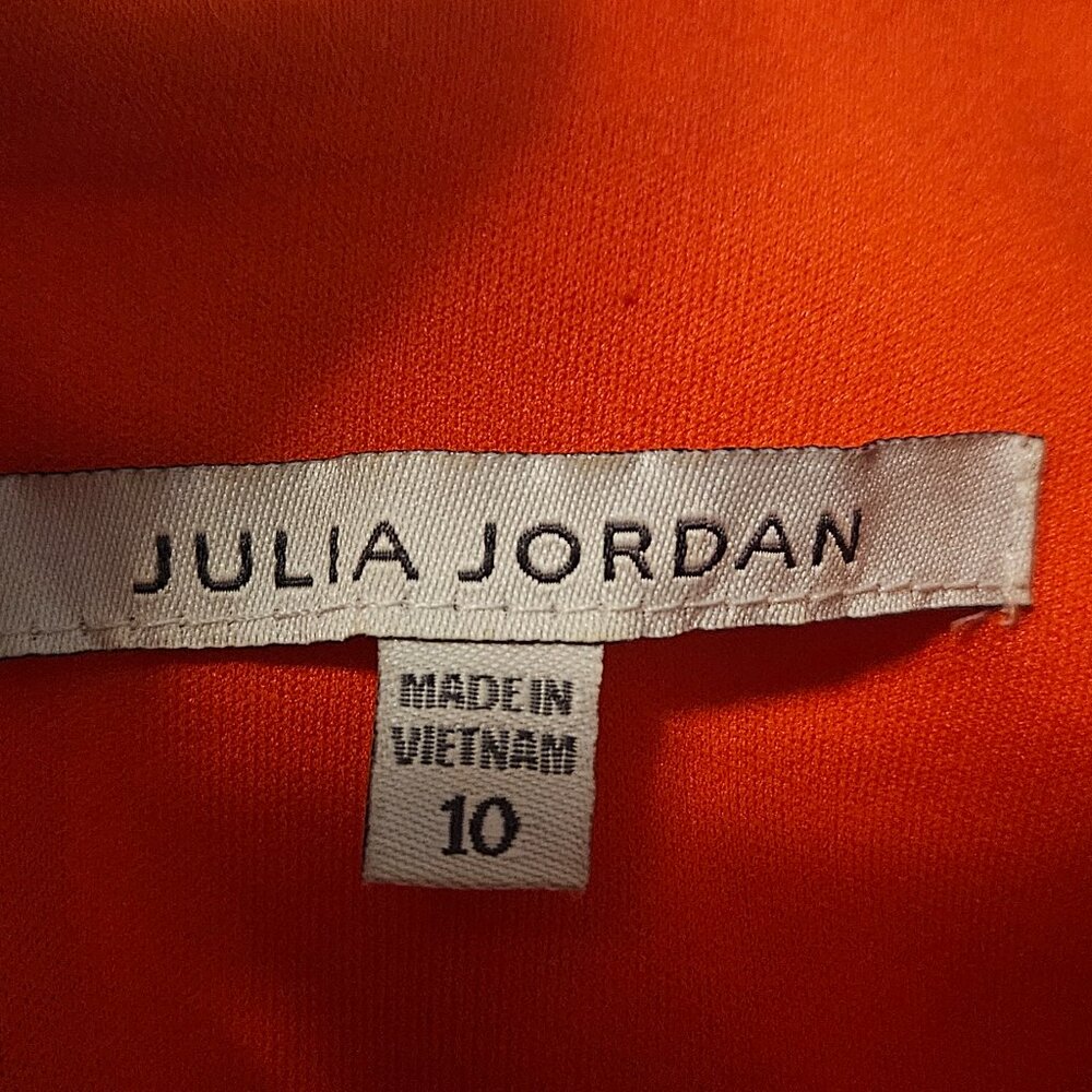 Julia Jordan balloon-sleeve orange dress, size 10 - Picture 4 of 5